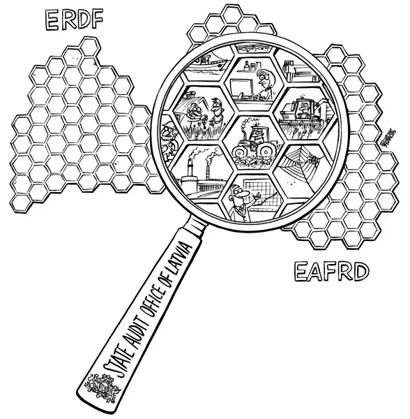 State audit office of Latvia, ERDF, EAFRD, sketch